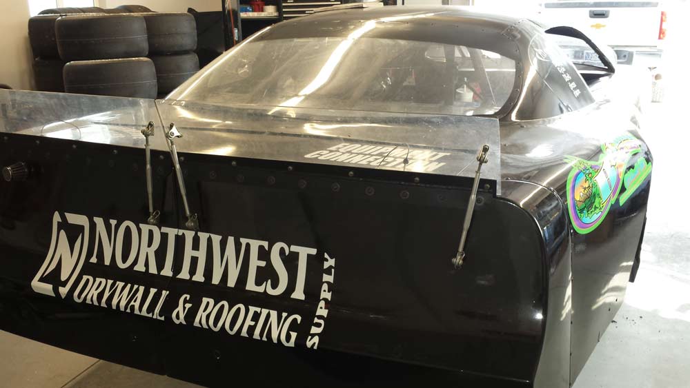 Northwest Drywall & Roofing Supply Sponsorship of Brandon Sickler Race Car
